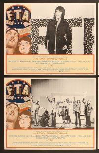 6j172 F.T.A. 8 LCs '72 Jane Fonda, Donald Sutherland, cool Meisel artwork!