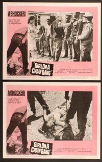 6j197 GIRL ON A CHAIN GANG 8 LCs '66 poor white trash, William Watson, Julie Ange!