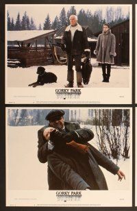 6j204 GORKY PARK 8 LCs '83 William Hurt, Lee Marvin, cool bloody snow in trees image!