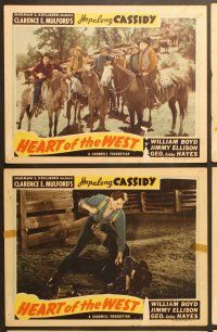 6j610 HEART OF THE WEST 6 LCs R47 William Boyd as Hopalong Cassidy, James Ellison, Gabby Hayes!