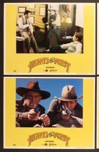 6j216 HEARTS OF THE WEST 8 LCs '75 Hollywood cowboy Jeff Bridges, Andy Griffith!