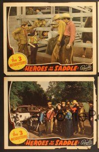 6j744 HEROES OF THE SADDLE 4 LCs '40 Robert Livingston, Raymond Hatton, Renaldo, 3 Mesquiteers!