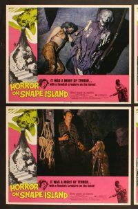 6j234 HORROR ON SNAPE ISLAND 8 LCs '72 a night of terror with a fiendish creature on the loose!