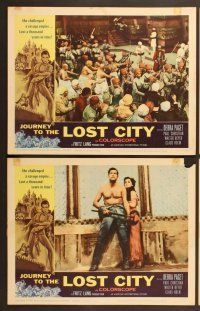 6j266 JOURNEY TO THE LOST CITY 8 LCs '59 directed by Fritz Lang, sexy Indian Debra Paget!