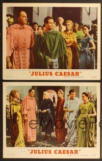 6j746 JULIUS CAESAR 4 LCs '53 Marlon Brando, James Mason & Greer Garson, Shakespeare!