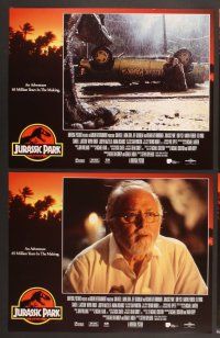6j268 JURASSIC PARK 8 LCs '93 Steven Spielberg, Richard Attenborough re-creates dinosaurs!