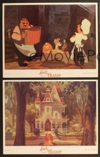 6j830 LADY & THE TRAMP 3 LCs R86 Walt Disney romantic canine dog classic cartoon!