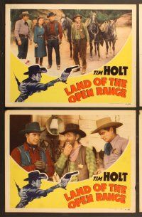 6j558 LAND OF THE OPEN RANGE 7 LCs '41 cowboy Tim Holt, Ray Whitley, Janet Waldo!