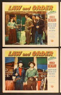 6j290 LAW & ORDER 8 LCs '53 Ronald Reagan, Dorothy Malone, Nathan Juran directed!