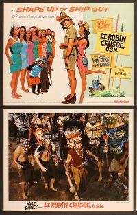 6j560 LT. ROBIN CRUSOE, U.S.N. 7 LCs R74 Disney, Dick Van Dyke & sexy island babes!