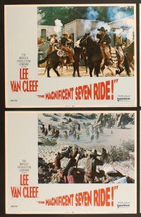 6j310 MAGNIFICENT SEVEN RIDE 8 LCs '72 images of cowboy Lee Van Cleef firing six-shooter!