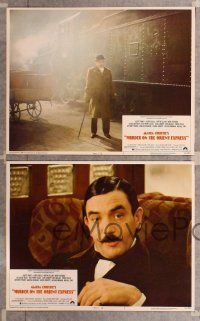 6j756 MURDER ON THE ORIENT EXPRESS 4 LCs '74 Agatha Christie, Albert Finney, Lauren Bacall!