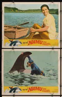 6j625 NAMU THE KILLER WHALE 6 LCs '66 Lee Meriwether, Robert Lansing, great killer whale images!