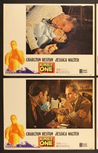 6j356 NUMBER ONE 8 LCs '69 alcoholic football player Charlton Heston has nowhere to go but down!