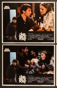 6j363 ONE TRICK PONY 8 LCs '80 cool images of Paul Simon holding guitar in case, rock & roll!