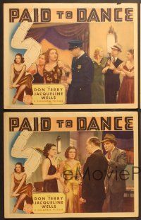 6j764 PAID TO DANCE 4 LCs '37 Julie Bishop, sexy young Rita Hayworth!