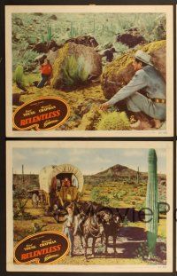 6j767 RELENTLESS 4 LCs '47 Robert Young, Marguerite Chapman, strange drama in the High Sierras!