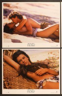 6j399 RETURN TO THE BLUE LAGOON 8 LCs '91 romantic images of young Milla Jovovich and Brian Krause!