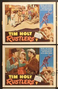 6j690 RUSTLERS 5 LCs '48 cowboy Tim Holt + pretty Martha Hyer!