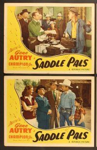 6j572 SADDLE PALS 7 LCs '47 Gene Autry, Lynne Roberts, Sterling Holloway!