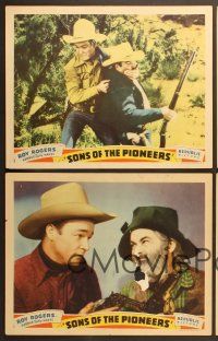 6j775 SONS OF THE PIONEERS 4 LCs '42 great close-up of Roy Rogers & Gabby Hayes!