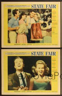 6j779 STATE FAIR 4 LCs '62 Pat Boone, Rodgers & Hammerstein musical!