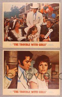 6j581 TROUBLE WITH GIRLS 7 LCs '69 Elvis Presley in white suit, Marlyn Mason, Sheree North!