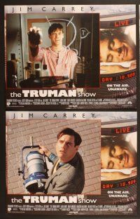 6j496 TRUMAN SHOW 8 int'l LCs '98 Jim Carrey, Ed Harris, Peter Weir!