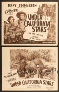 6j787 UNDER CALIFORNIA STARS 4 LCs R52 Roy Rogers & Trigger, Jane Frazee!