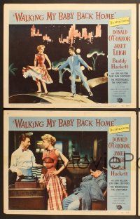 6j789 WALKING MY BABY BACK HOME 4 LCs '53 dancing Donald O'Connor & sexy Janet Leigh!