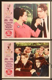 6j708 WHAT'S NEW PUSSYCAT 5 LCs '65 Woody Allen, Peter O'Toole, Peter Sellers, Capucine, Andress!