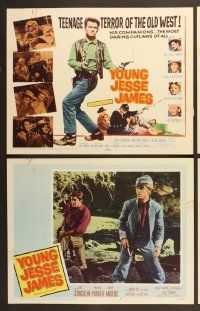 6j536 YOUNG JESSE JAMES 8 LCs '60 wanted teenage outlaw Ray Stricklyn, Willard Parker!