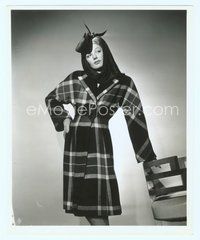 6k452 MAN WHO CAME TO DINNER candid 8x10 still '42 Ann Sheridan models wool coat & fur pillbox hat!