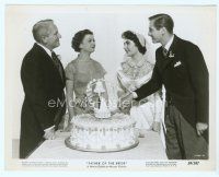 6k279 FATHER OF THE BRIDE 8x10 still '50 Liz Taylor, Spencer Tracy, Myrna Loy & Don Taylor by cake