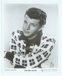 6k294 FRANKIE AVALON 8x10 publicity still '50s super young wearing wild collared sweater!