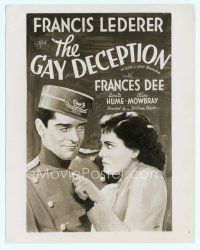 6k299 GAY DECEPTION 8x10 still '35 artwork of Francis Lederer & Frances Dee from one-sheet!
