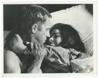 6k302 GETAWAY 8x10 still '72 close up of Steve McQueen in bed with Ali McGraw, Sam Peckinpah
