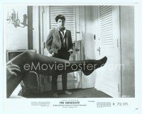 6k327 GRADUATE 8x10 still R72 most classic image of Dustin Hoffman & Anne Bancroft's sexy leg!