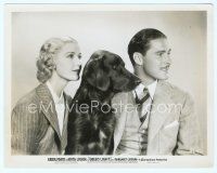 6k330 GREEN LIGHT 8x10 still '37 close up of Errol Flynn with Anita Louise & Irish Setter dog!