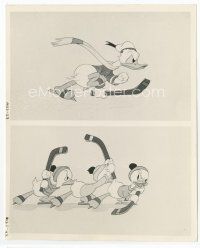 6k346 HOCKEY CHAMP deluxe 8x10 key book still '39 Donald Duck and his nephews playing hockey!