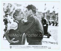 6k358 I CONFESS 8x10 still '53 Alfred Hitchcock, c/u of Montgomery Clift about to kiss Anne Baxter