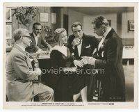6k364 IN A LONELY PLACE 8x10 still '50 Humphrey Bogart watching man hold Gloria Grahame's hand!