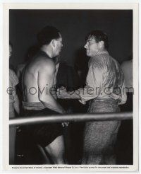 6k420 LEATHER PUSHERS 8x10 still '40 Richard Arlen about to knock out boxer outside the ring!