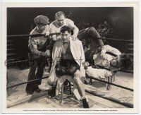 6k421 LEATHER PUSHERS deluxe 8x10 still '40 boxer Richard Arlen in ring w/ corner man Shemp Howard!