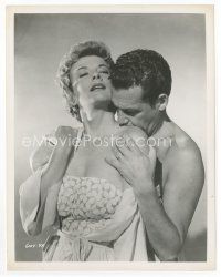 6k435 LOOK IN ANY WINDOW 8x10 still '61 close up of George Dolenz nuzzling Carole Mathews' neck!