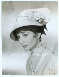 6k008 MY FAIR LADY 7.5x9.5 still '64 semi-profile portrait of Audrey Hepburn wearing hat!