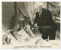 6k490 NOTHING SACRED 7.5x9.5 key book still '37 Charles Winninger stands over sick Carole Lombard!