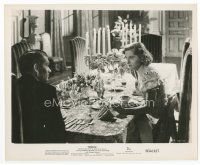 6k531 REBECCA 8x10 still R56 Alfred Hitchcock, Laurence Olivier & Joan Fontaine dine alone!