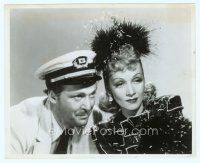 6k033 SEVEN SINNERS 8x10 still '40 sexy close up of Marlene Dietrich & sea captain Albert Dekker!