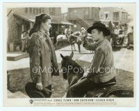 6k570 SILVER RIVER 8x10 still '48 Errol Flynn on horseback tips his hat to pretty Ann Sheridan!